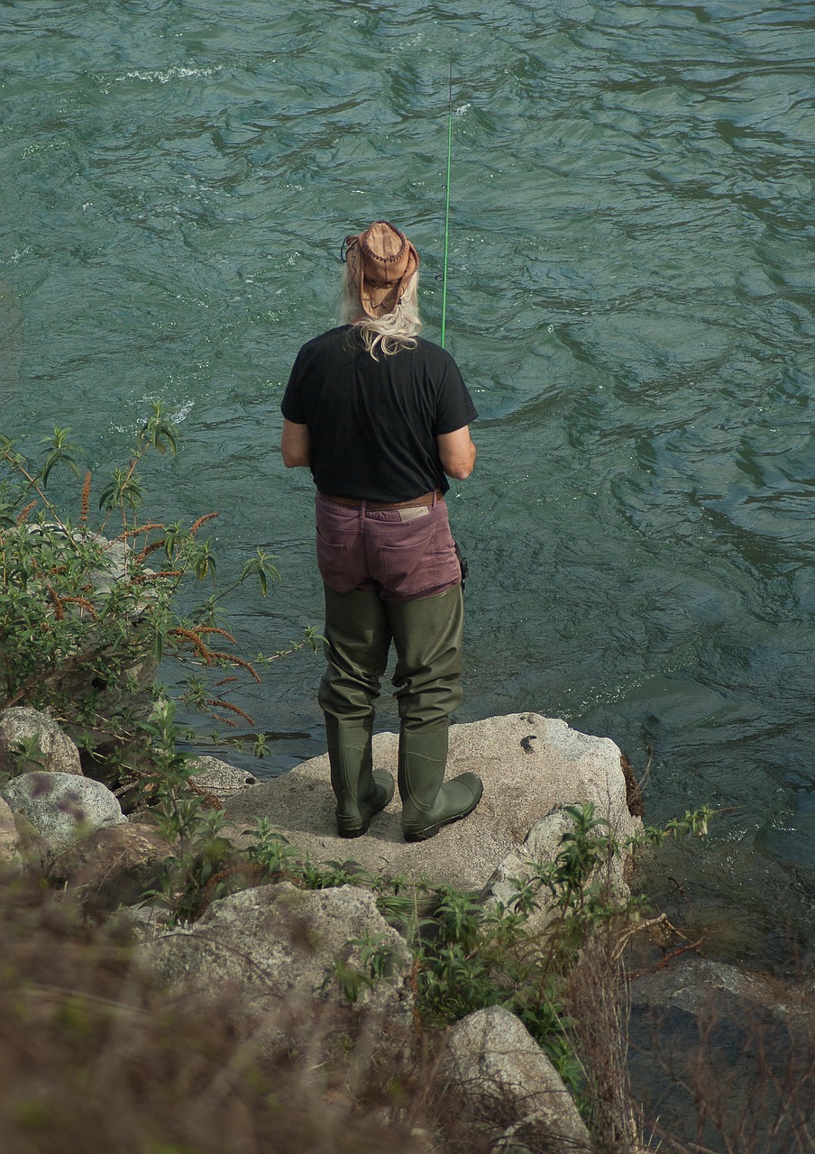 fisherman, river, fishing, fishing rod, boots, fisherman, fishing, fishing, fishing, fishing, fishing